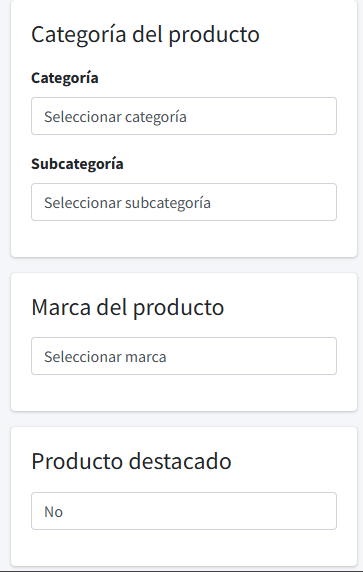 Categorización de Producto