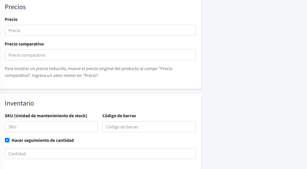 Inventario de Producto